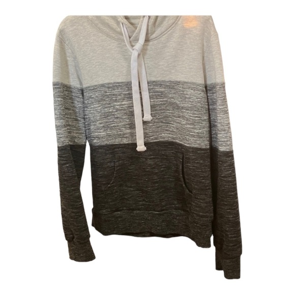 UQGHQO Hoodie Drawstring Pullover Sweatshirt Long Sleeve Grey Gradients M - Picture 6 of 8